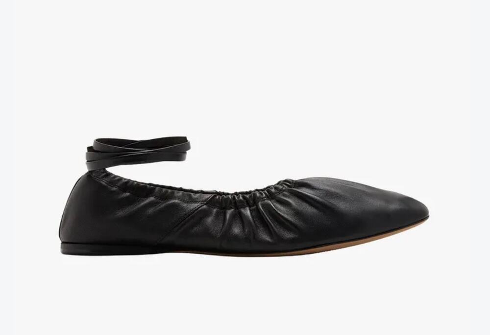 Banana Republic - RUCHED LEATHER BALLET FLAT / sz 9 / NWB